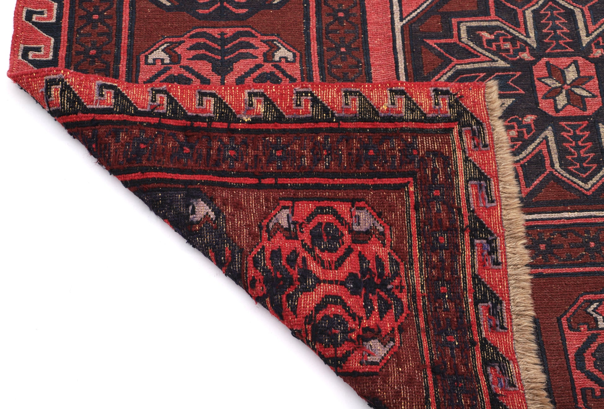 Semi Antique Hand Knotted All Wool, Caucasian Sumak Rug