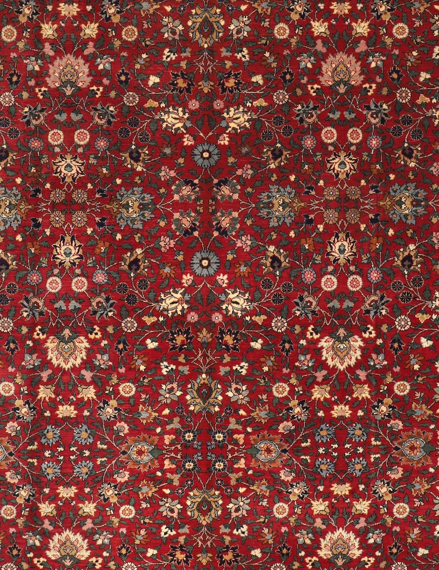 Hand Knotted Cotton on Wool Turkish Rug, Hereke Carpet (8'1" x 11'6")