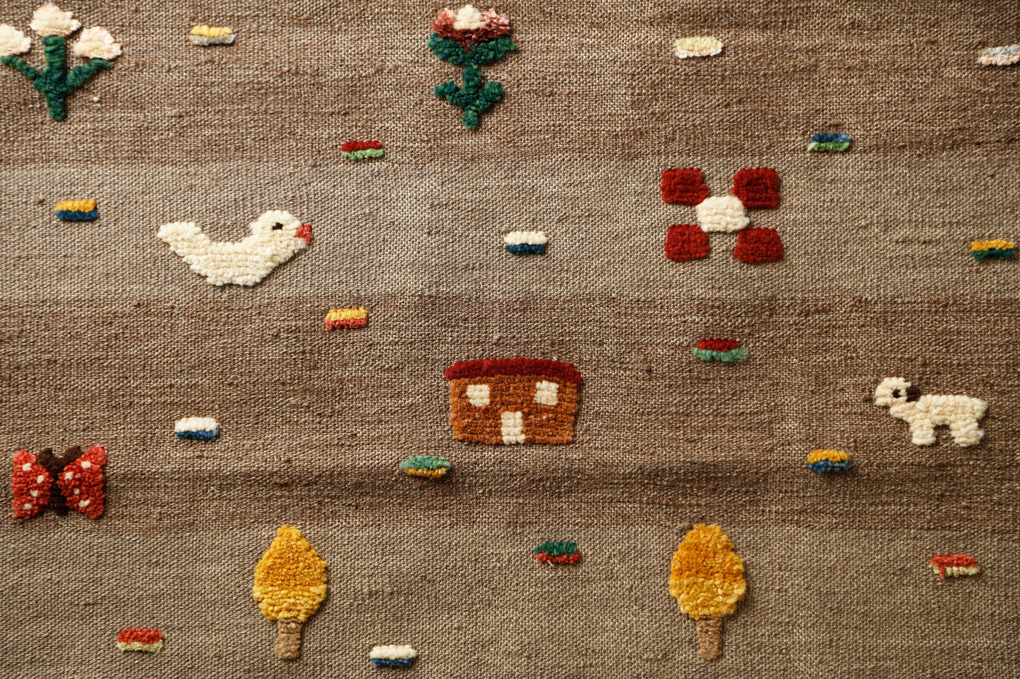 Handwoven Kids Rug: Our Village Turkish Kilim Rug (3`4`` x 4`10``)