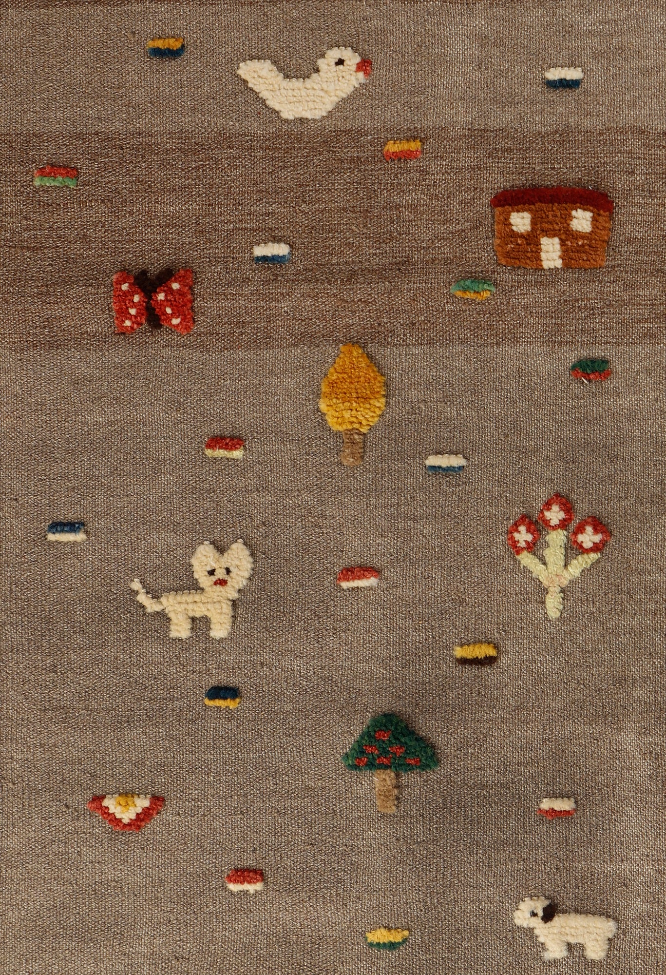 Handwoven Kids Rug: Our Village Turkish Kilim Rug (3`4`` x 4`10``)