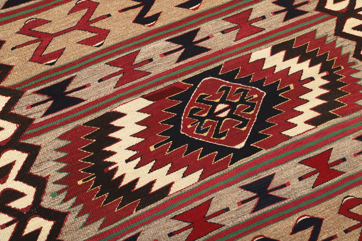 Hand Wowen Turkish Kilim Runner, Mut Kilim Runner (3'6" x 10'8")