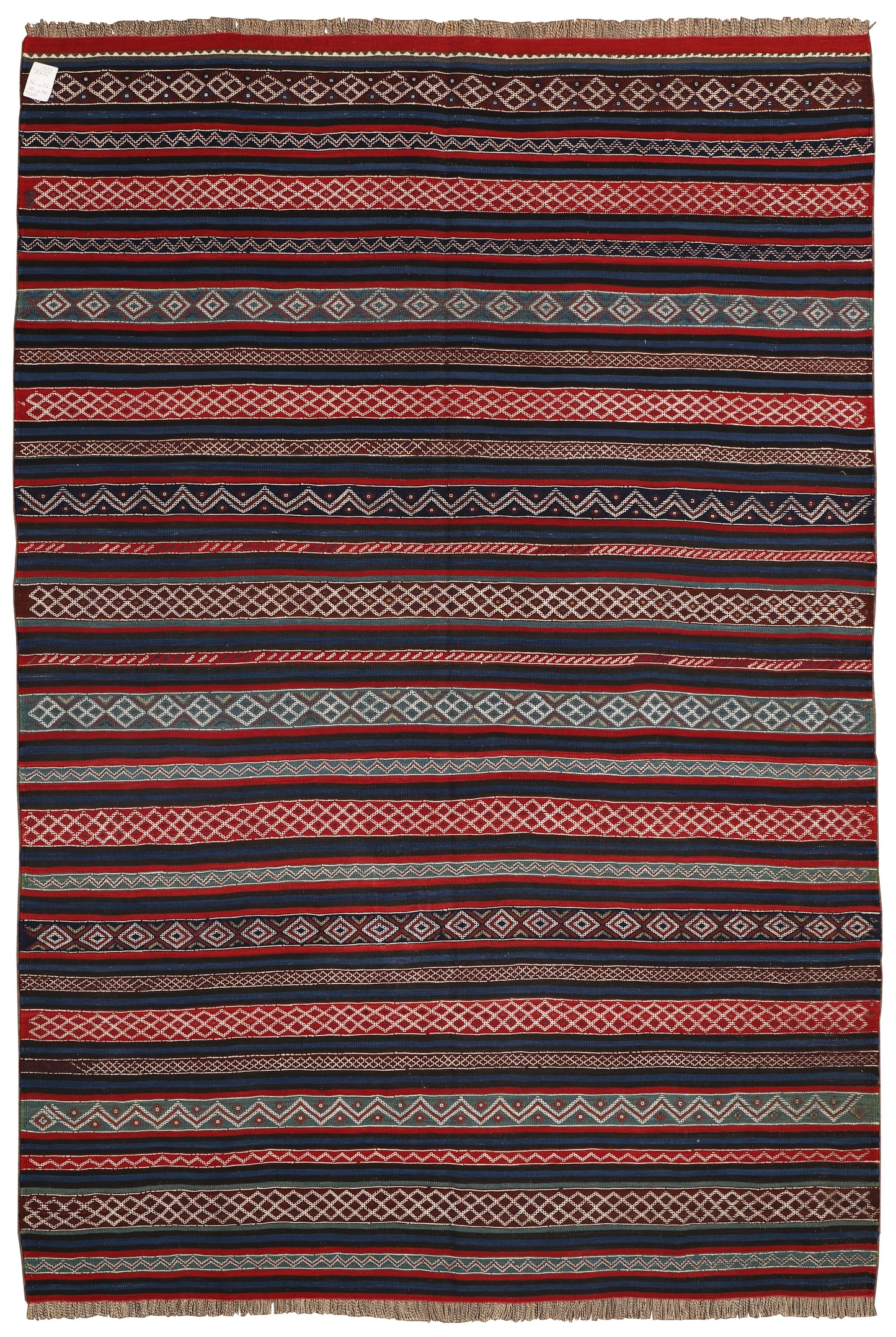 Antique Hand Knotted All Wool Turkish Kilim Rug, Caucasian Verneh Kilim