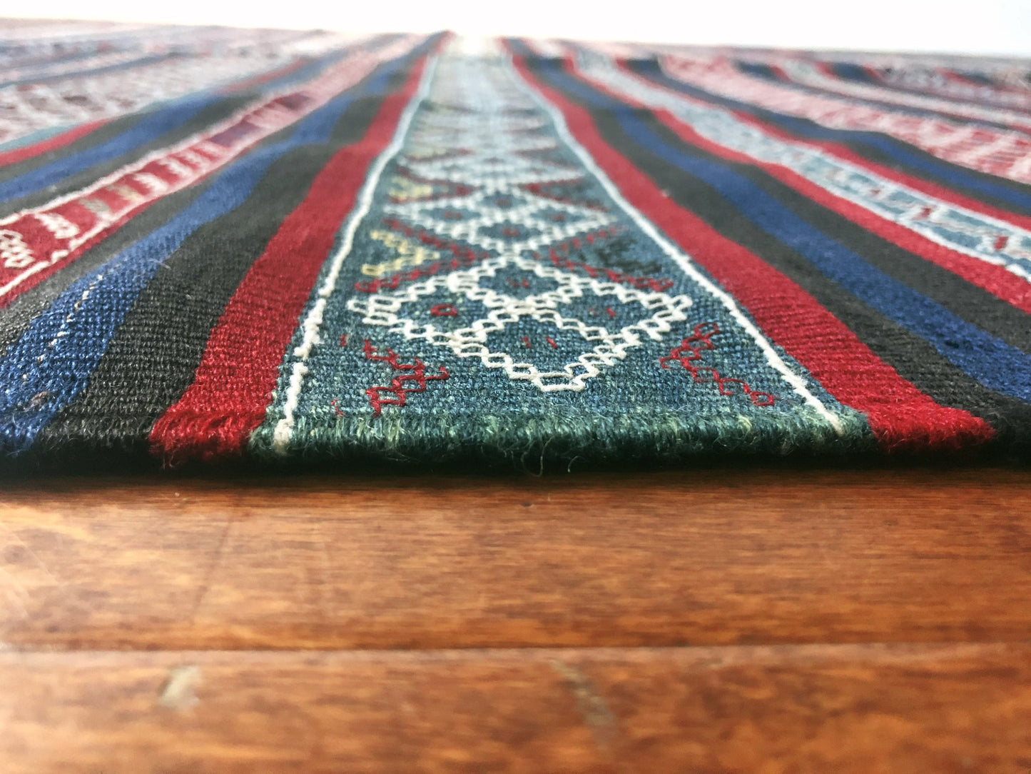 1940s Antique, Hand Wowen, All Wool, Caucasian Verneh Kilim Rug (5'4" x 7'11")